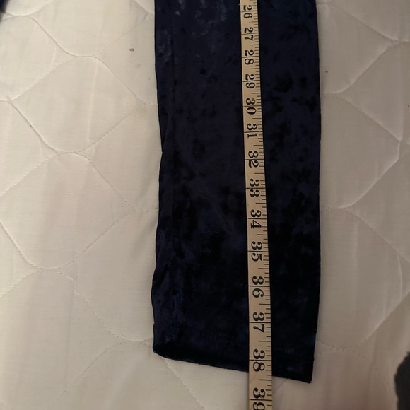 Thalia Sodi Navy crushed velvet pants size M - Picture 7 of 8